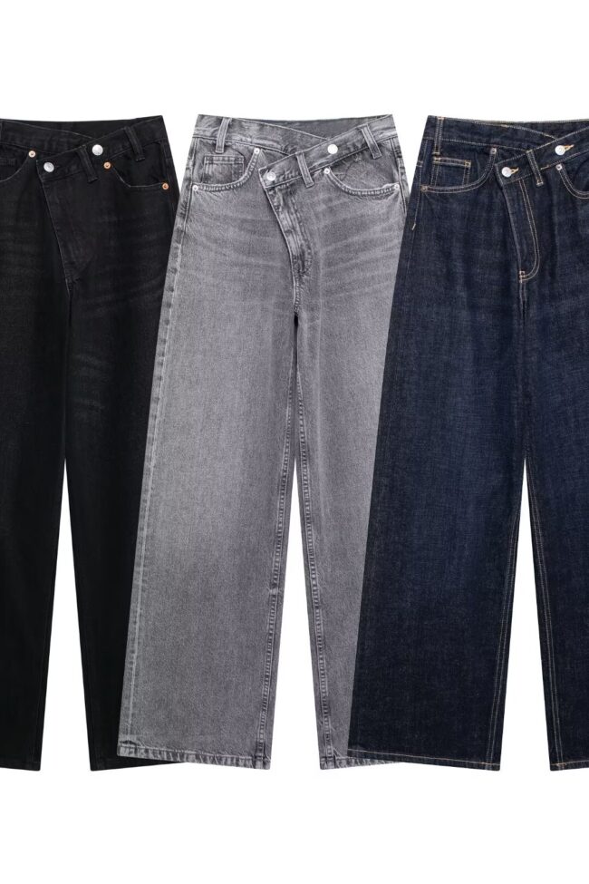 The Angele High Waist Wide Leg Denim Pants – La Rose Couture Trousers & Skirts