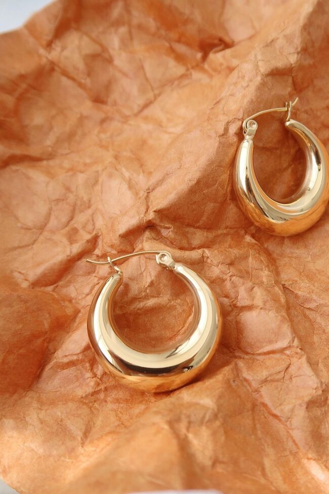The Roxane Hollow Circle Titanium Steel Earrings Minimalist Geometric Lightweight Jewelry – La Rose Couture Jewellery & Accessories