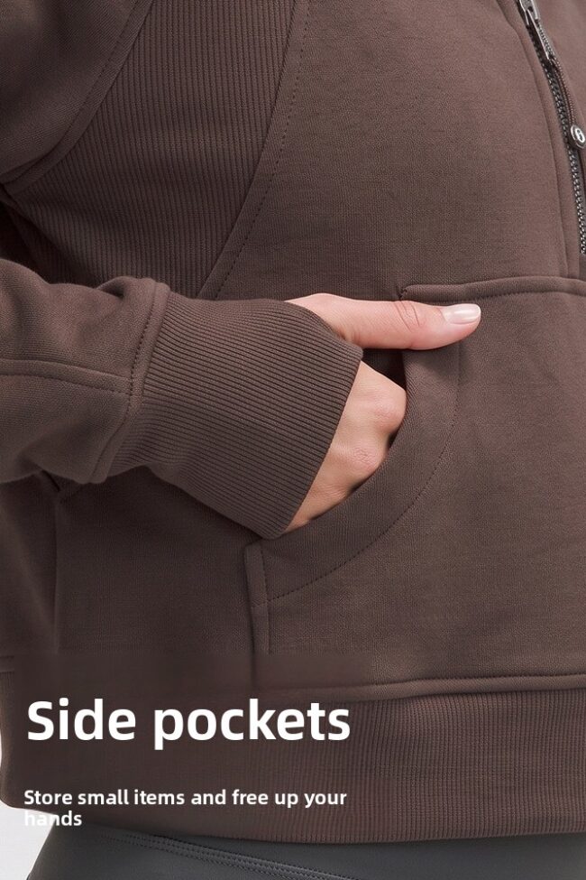 The Fabienne Fleece Lined Windproof Sports Jacket Detail – La Rose Couture Coats & Jackets