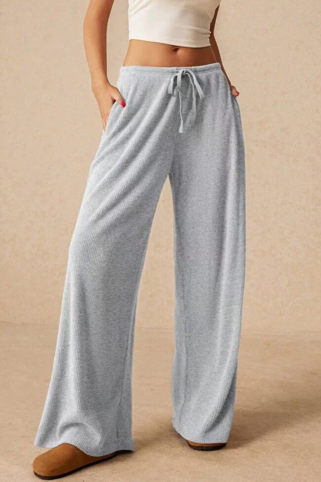 The Audrey Casual Loose Popular Elegant Wide Leg Pants Detail – La Rose Couture Trousers & Skirts