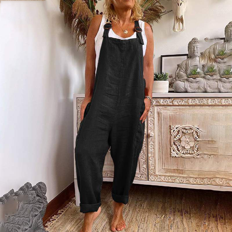 Womens Adjustable Wide-Leg Jumpsuit - Image 2