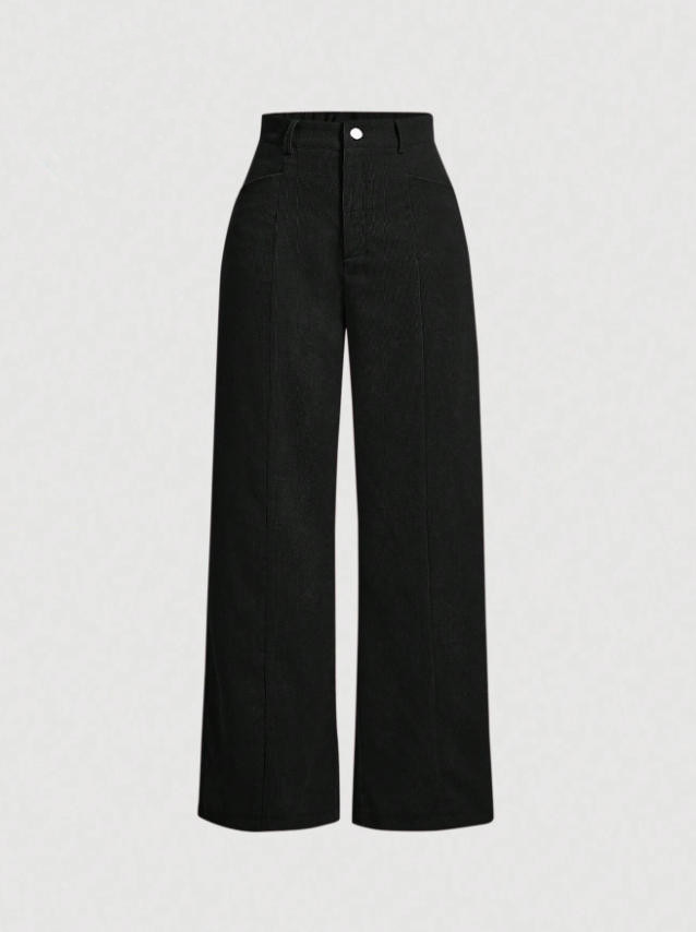 Retro High-Waist Wide-Leg Corduroy Women's Trousers - Image 2