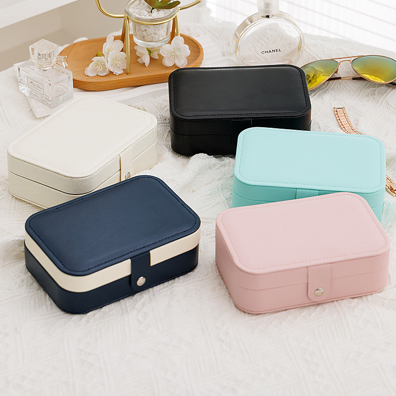 Portable Leather Jewelry Organizer Box - Image 3