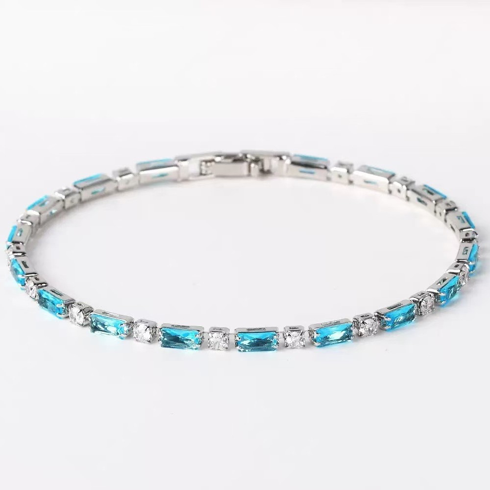 light blue bracelet female niche color matching couple jewelry - Image 5
