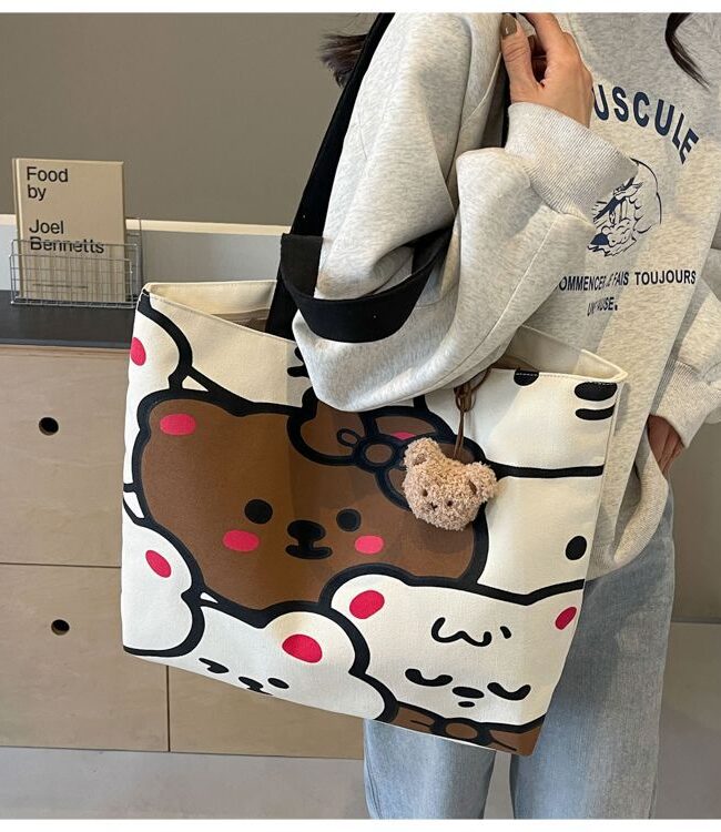 The Isaline Little Bear Canvas Bag – La Rose Couture Handbags & Clutches