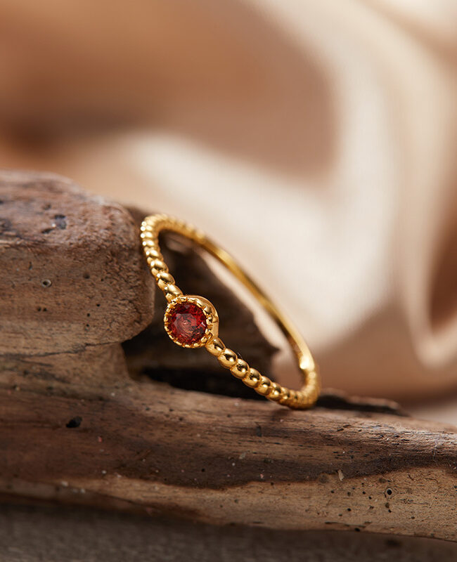 The Salome S925 Silver Adjustable Birthstone Ring Detail – La Rose Couture Jewellery & Accessories