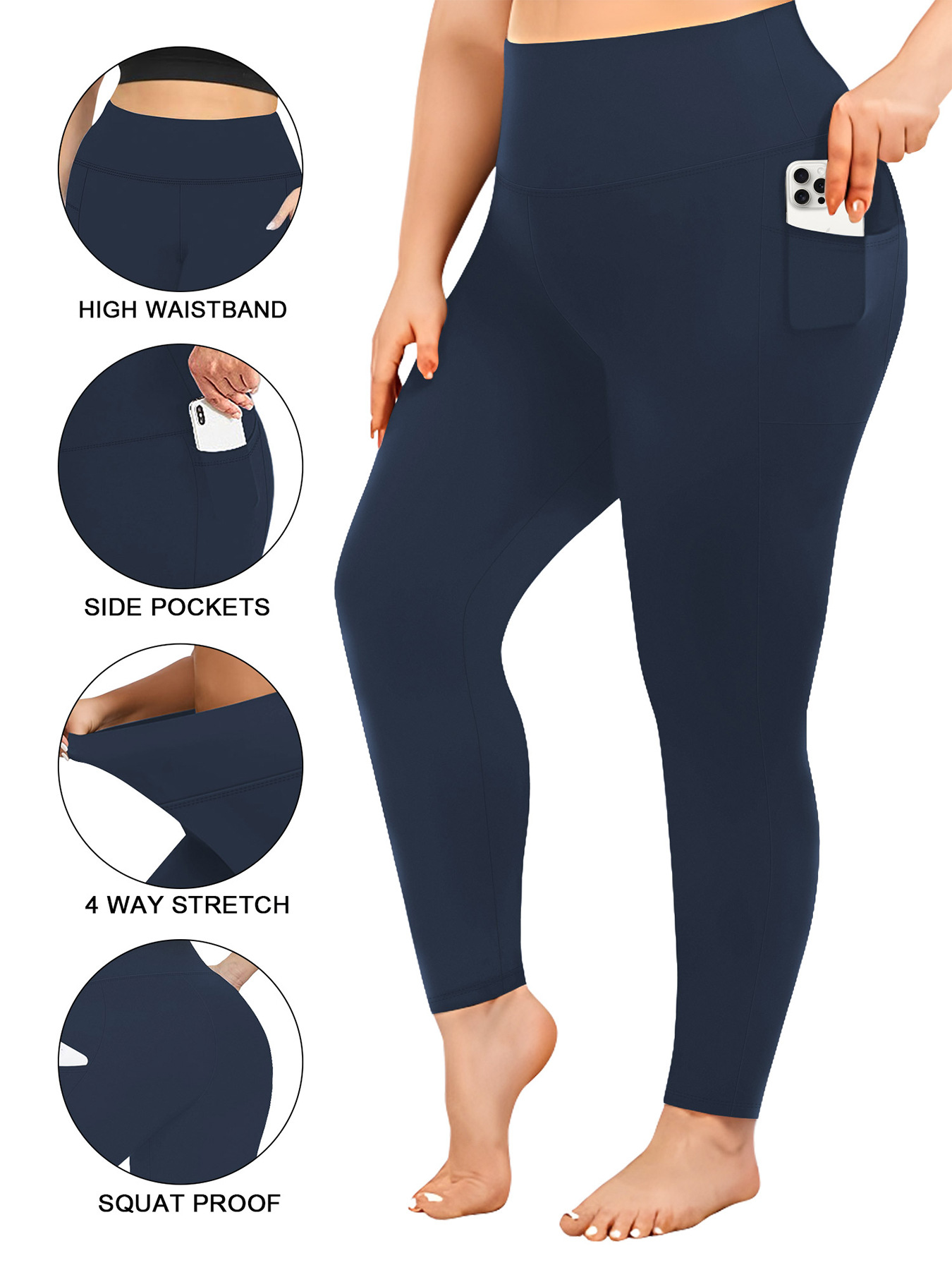 Double Pocket High Waist Yoga Pants - Image 2
