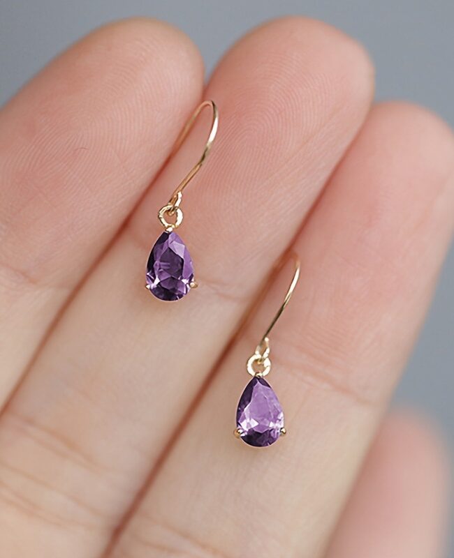 The Emmanuelle Teardrop Gemstone Earrings Detail – La Rose Couture Jewellery & Accessories