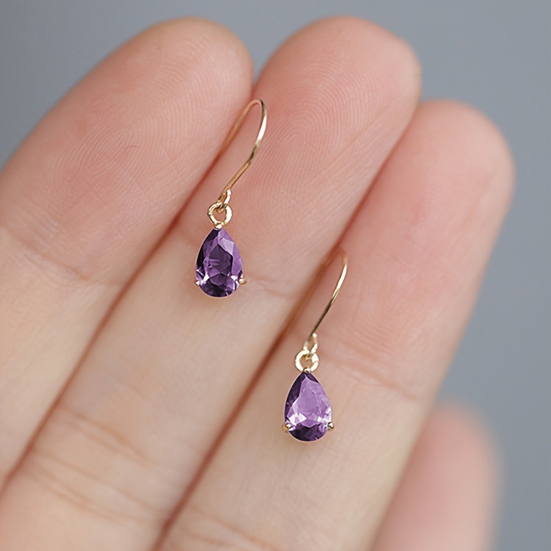 Teardrop Gemstone Earrings - Image 5