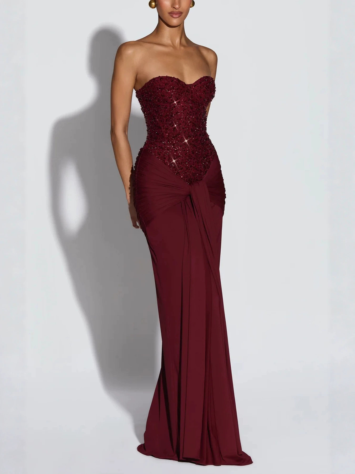 Womens Sequin Wrap Bodycon Dress - Image 3