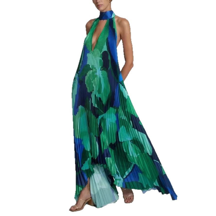 Neck Flared Dress - Image 4