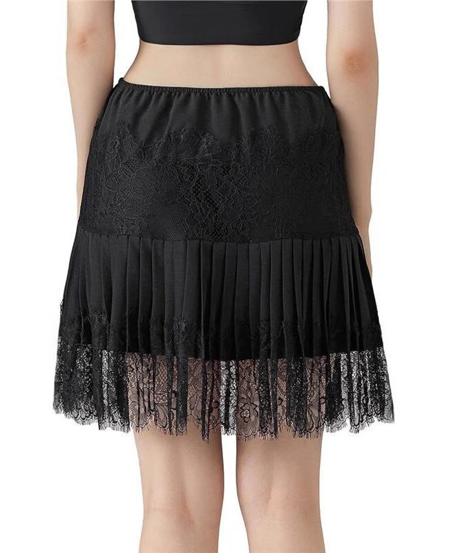 The Diane Lace Mini Skirt Y2k Ruched Layered Pleated – La Rose Couture Dresses & Gowns