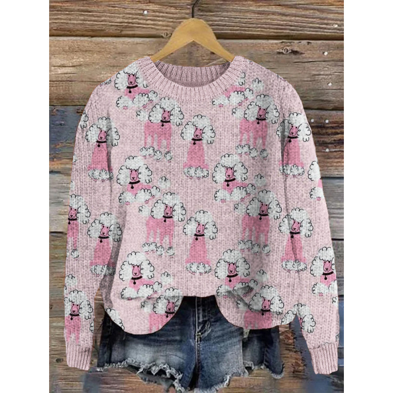 Women's 3D Printed Long Sleeve Sweatshirt Halloween Squirrel Novelty Top - Image 3
