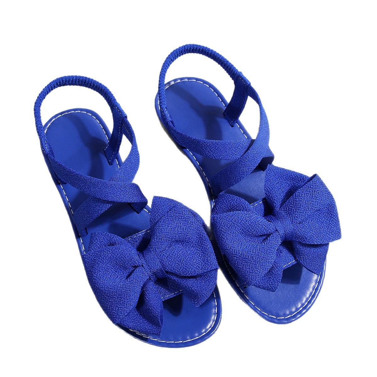 Women's Flat Fish Mouth Sandals Square Toe Buckle Strap Casual Summer Shoes - Image 5