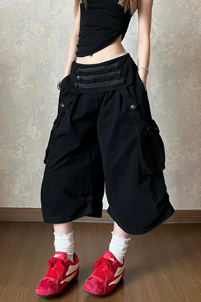 The Eugenie Double Row Pleated Jeans Detail – La Rose Couture Trousers & Skirts