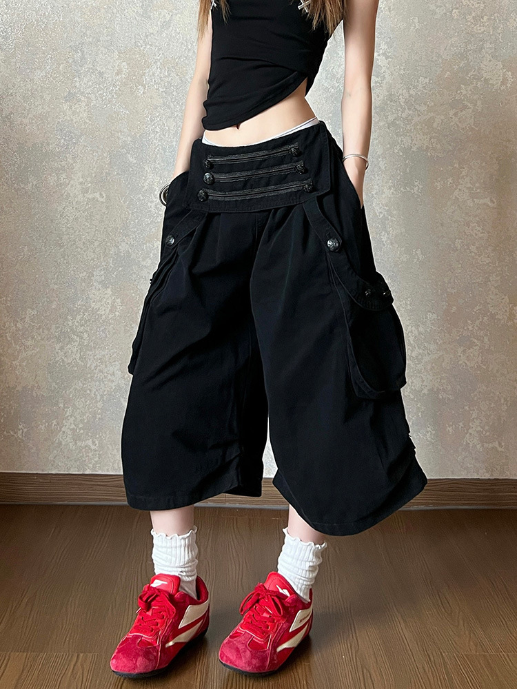 Double-Row Pleated Jeans - Image 2