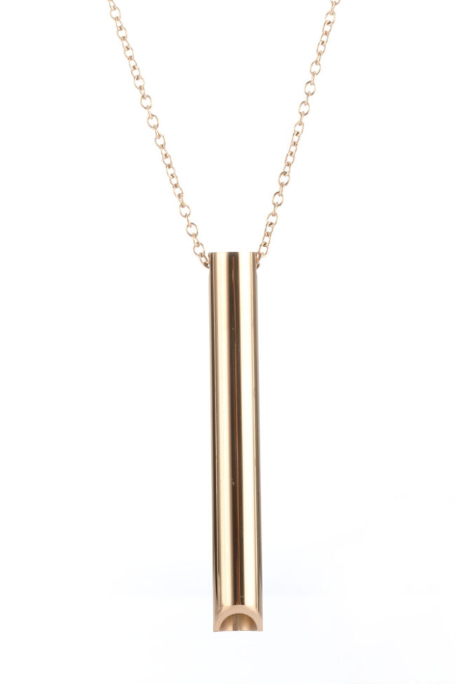 The Therese Adjustable Breathing Meditation Whistle Necklace Detail – La Rose Couture Jewellery & Accessories