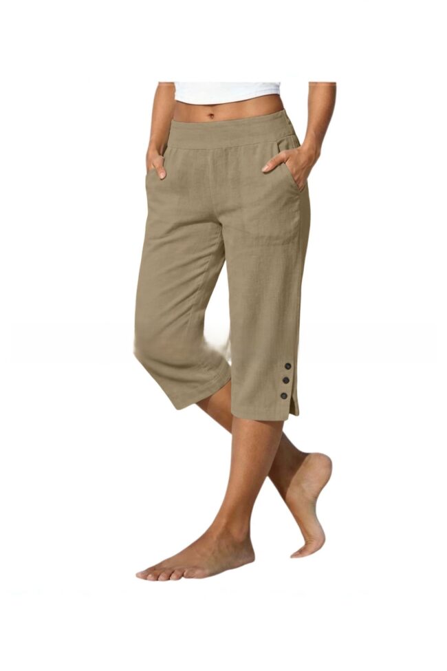 The Cassandre Cotton Linen Straight Leg Pants – La Rose Couture Trousers & Skirts
