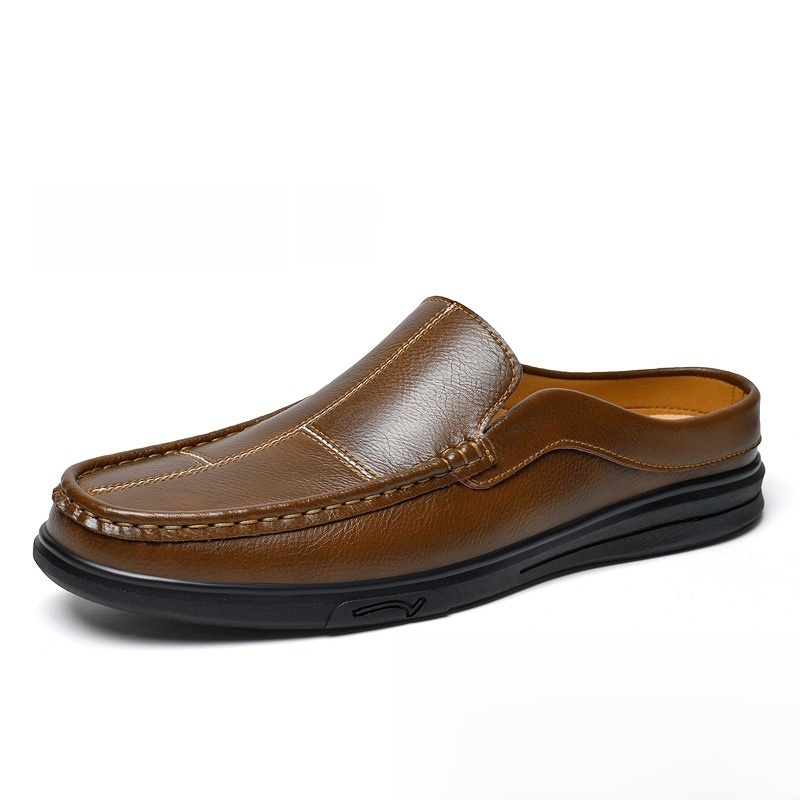 Mens Breathable Leather Slip On Shoes - Image 3