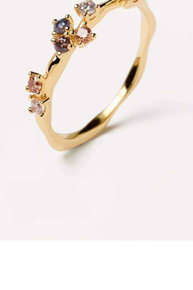The Pascaline Adjustable Open Zirconium Ring with Simulated Diamonds Detail – La Rose Couture Jewellery & Accessories