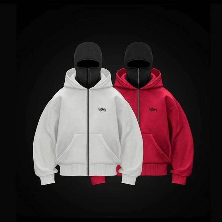 Hooded Zip Cardigan Sweater Windproof High Street Jacket - Image 3