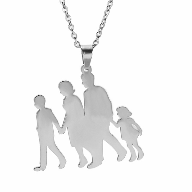 Women's jewelry necklace set for a family of three or four people - Image 3