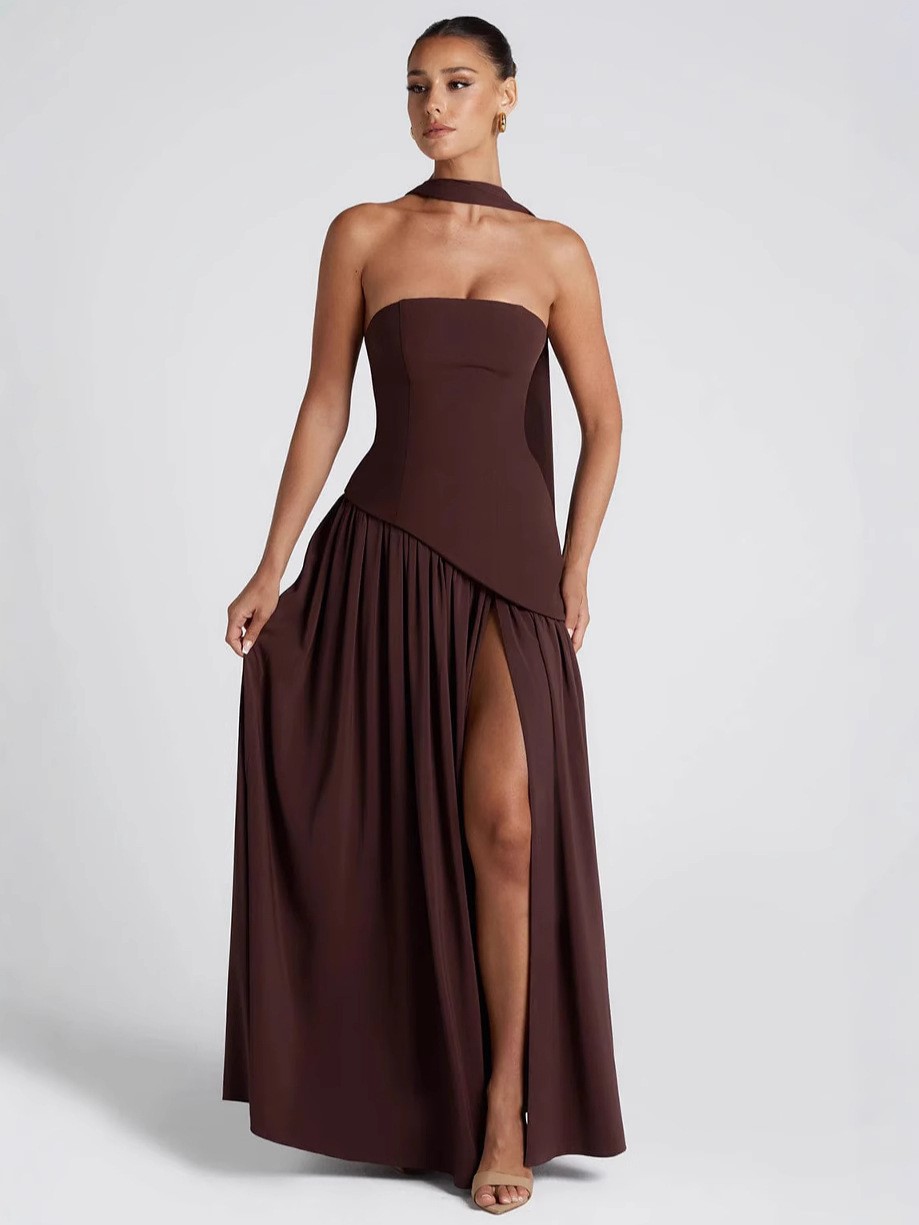 Solid Split Dress