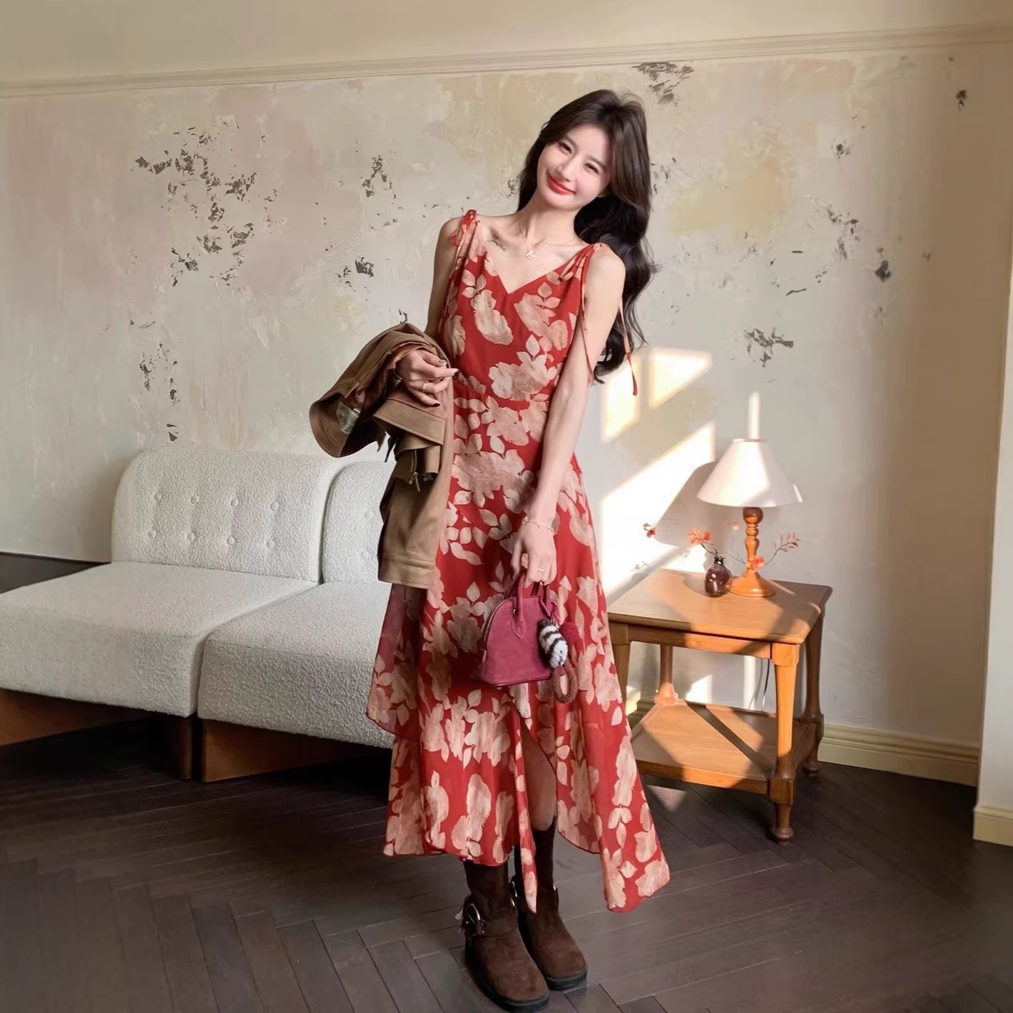 red floral dress - Image 4