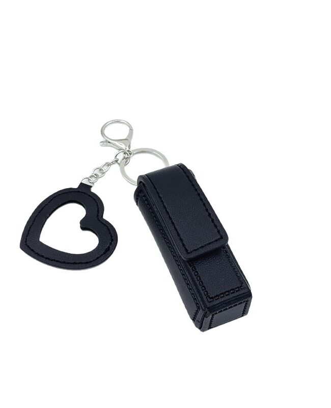 The Diane Portable Leather Lipstick Holder Keychain Detail – La Rose Couture Handbags & Clutches