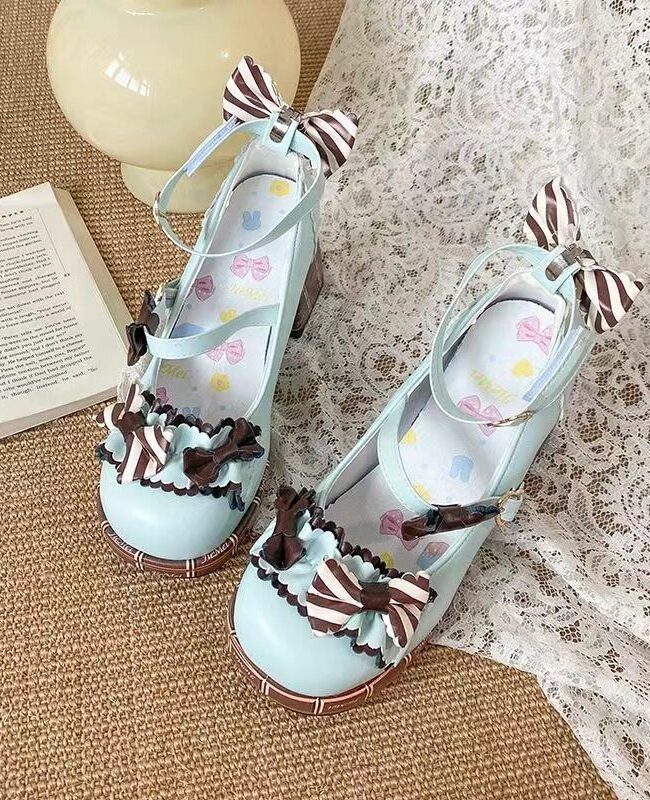 The Romane Bows Mary Jane High Heels Detail – La Rose Couture Shoes & Footwear