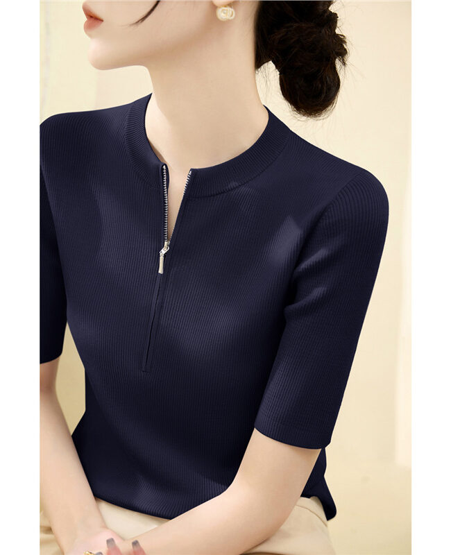 The Margot Short Sleeved Knitted Blouse – La Rose Couture Tops & Blouses