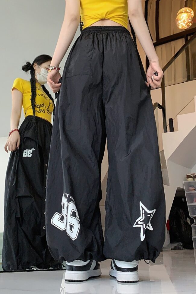 The Florine Quick Dry Wide Leg Cargo Pants Detail – La Rose Couture Trousers & Skirts