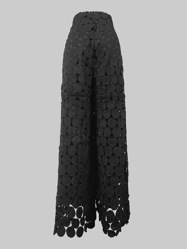 Womens Wide Leg Cropped Pants - Image 4