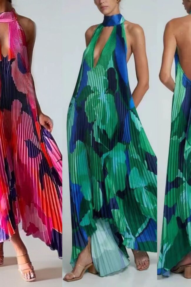 The Oceane Neck Flared Dress – La Rose Couture Dresses & Gowns