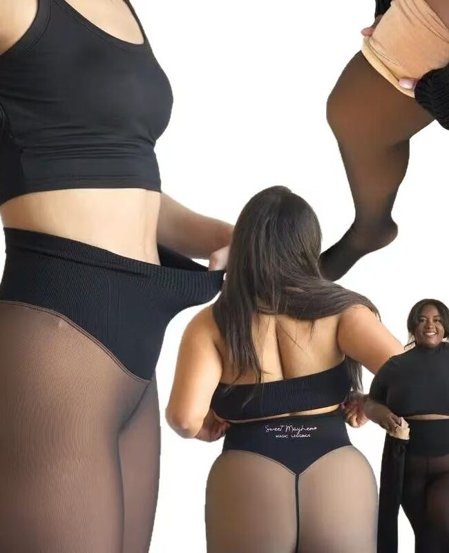 The Eleonore Fleece Lined Translucent Yoga Leggings Detail – La Rose Couture Trousers & Skirts
