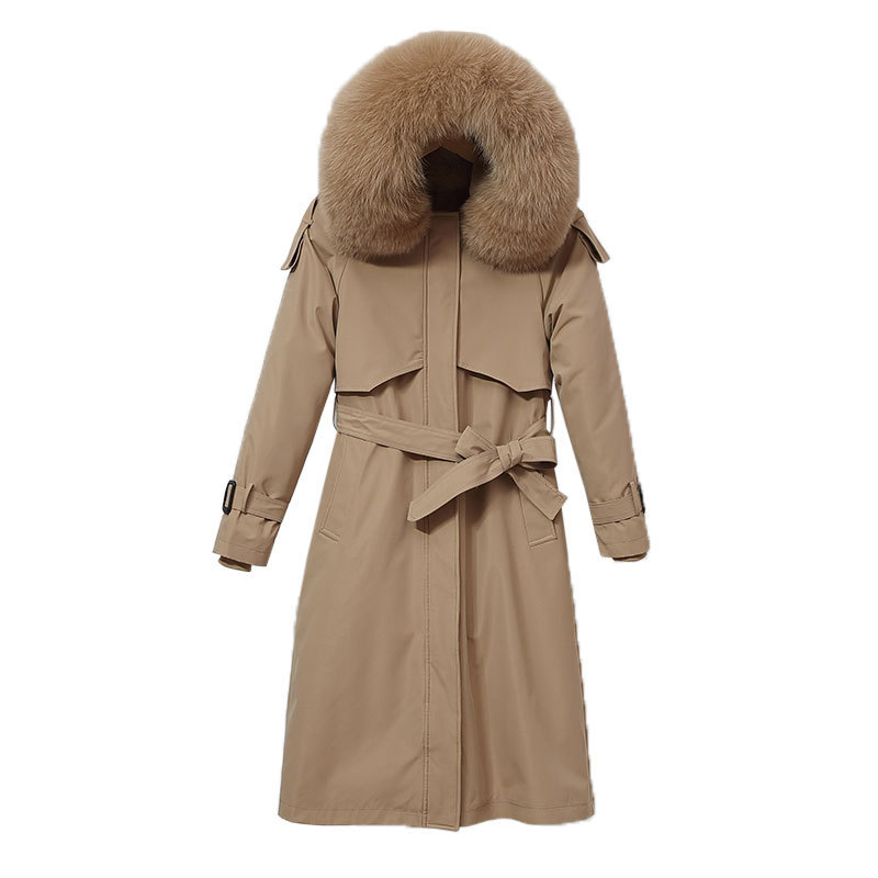 Women's long, new winter fashion over-the-knee cotton coat - Image 3