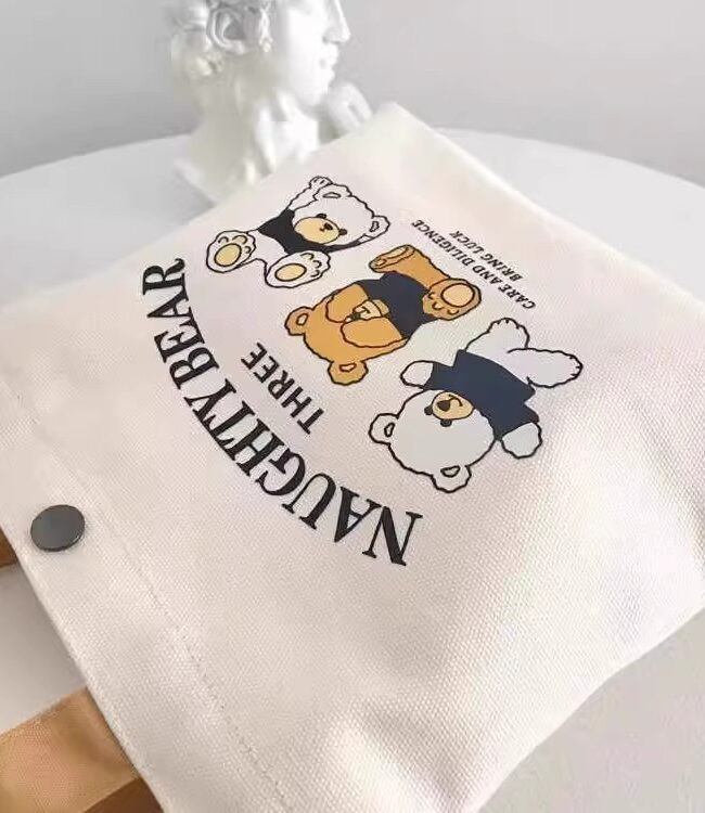 The Delphine Bear Canvas Bag Detail – La Rose Couture Handbags & Clutches