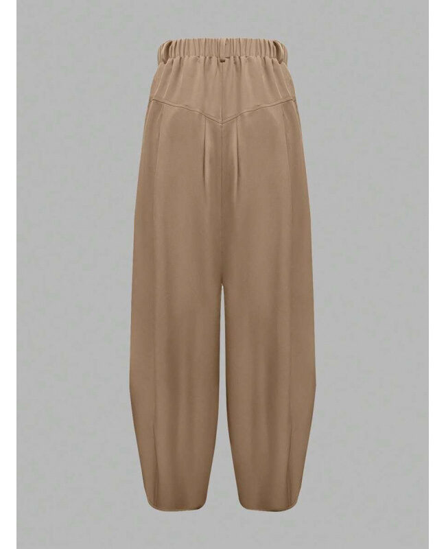 The Veronique High Waist Slim Fit Wide Leg Denim Pants Detail – La Rose Couture Trousers & Skirts