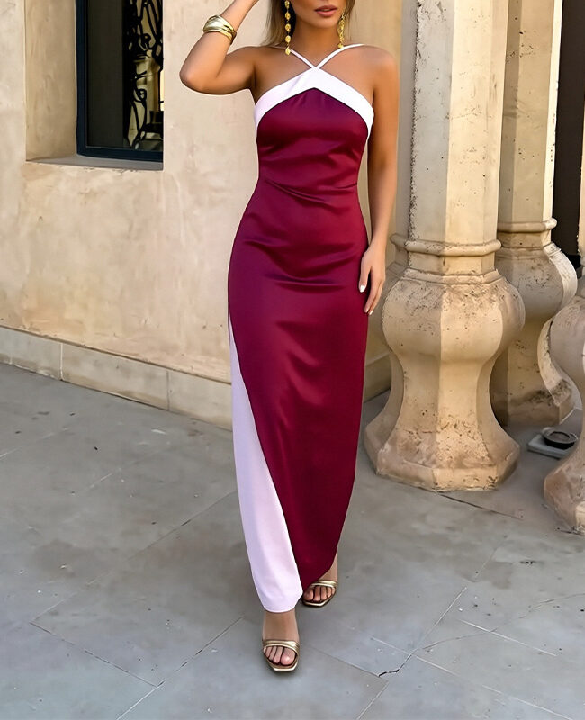 The Clarisse Halter Neck Long Dress Detail – La Rose Couture Dresses & Gowns