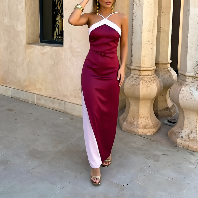 Womens Halter Neck Long Dress - Image 4