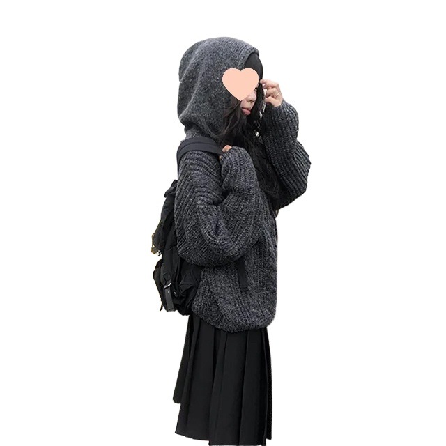 Twisted Retro Hooded Zip-Up Long-Sleeve Jacket - Image 4