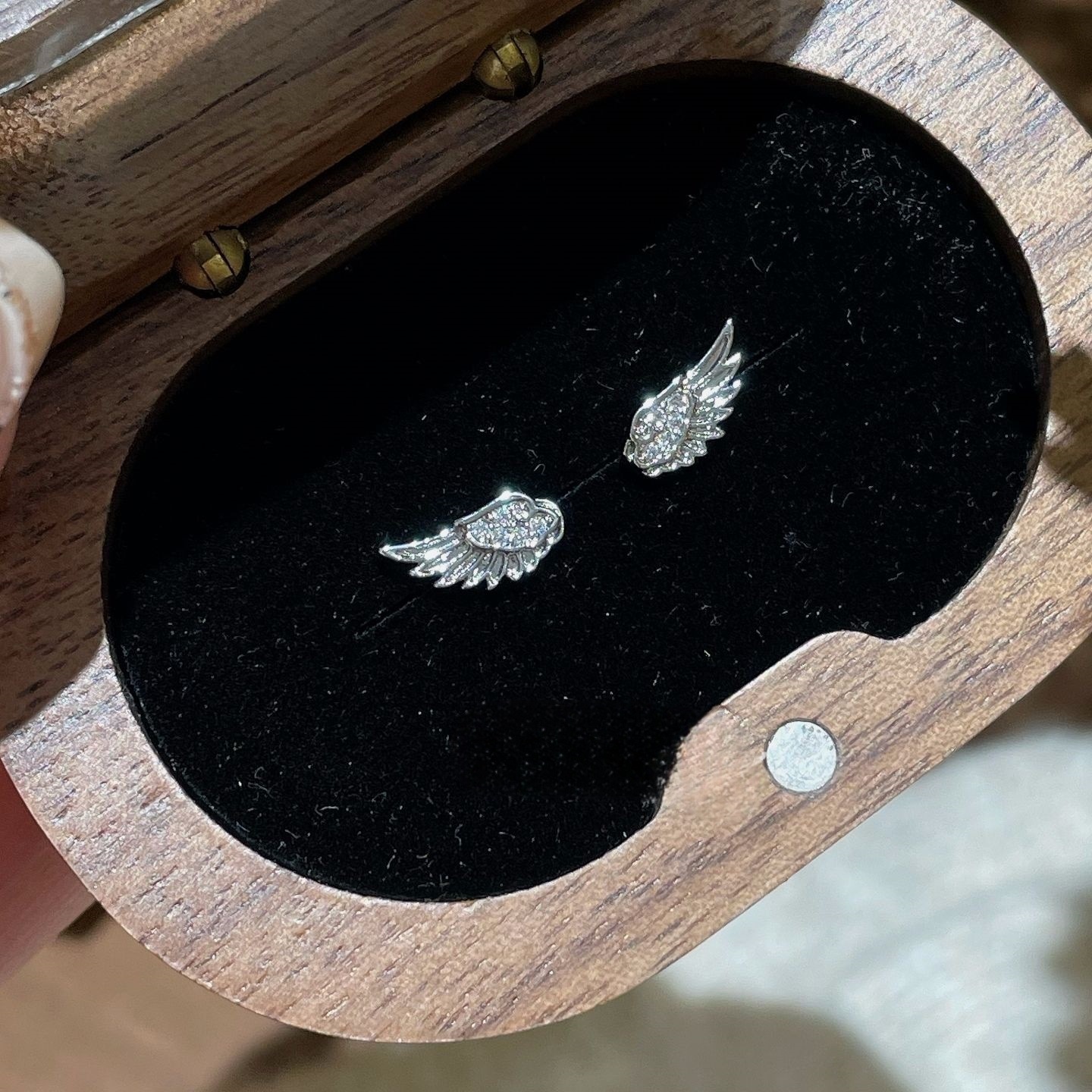 Titanium Steel Wing Earrings - Image 2