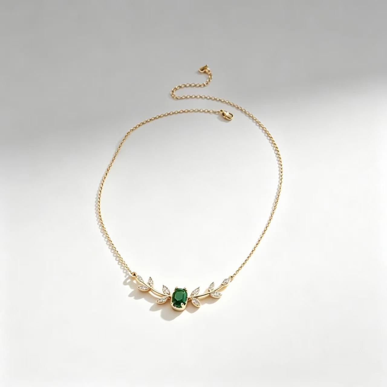 Zircon Floral Tree Branch Necklace - Image 4