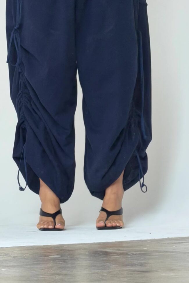 The Noemie Elastic Waist Wide Leg Pants Detail – La Rose Couture Trousers & Skirts