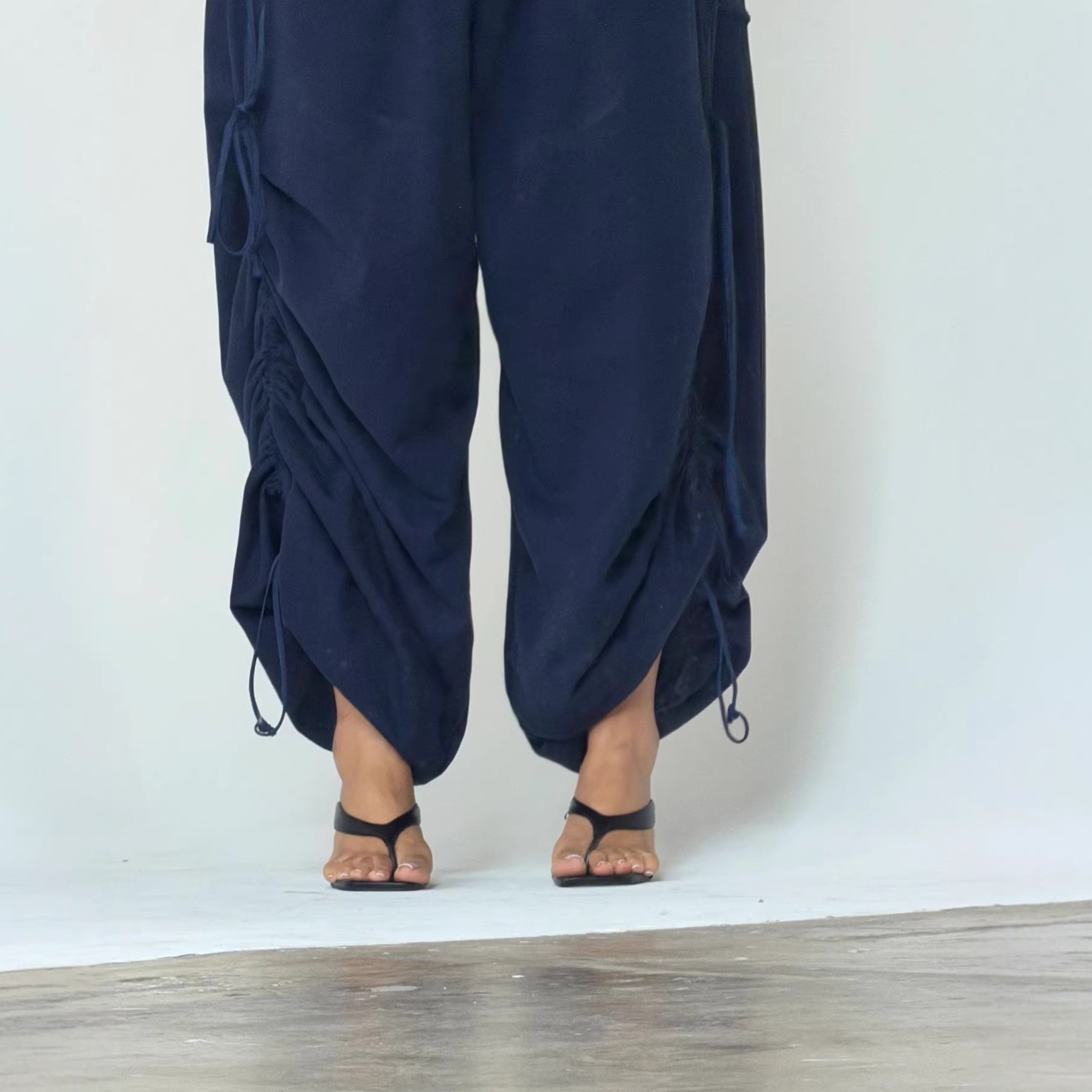 Womens Elastic Waist Wide Leg Pants - Image 5