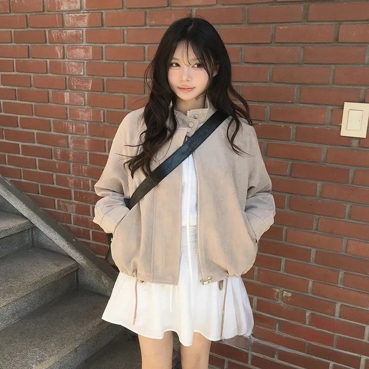 Swing Drawstring Deerskin Fleece Jacket - Image 3