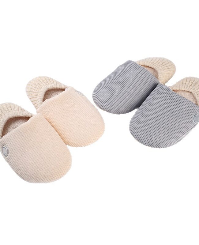 The Morgane Electric Heated Knitted Slippers with Three Speed Warming Detail – La Rose Couture Shoes & Footwear