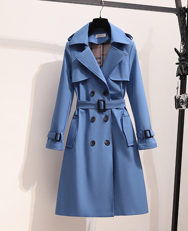The Maelys Mid Length Windbreaker Jacket Detail – La Rose Couture Coats & Jackets