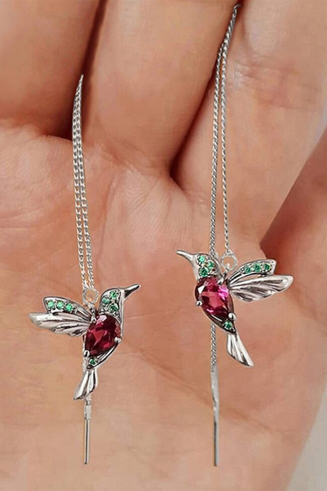 The Fleur Cute Bird Earrings Copper Inlaid with Zircon Detail – La Rose Couture Jewellery & Accessories