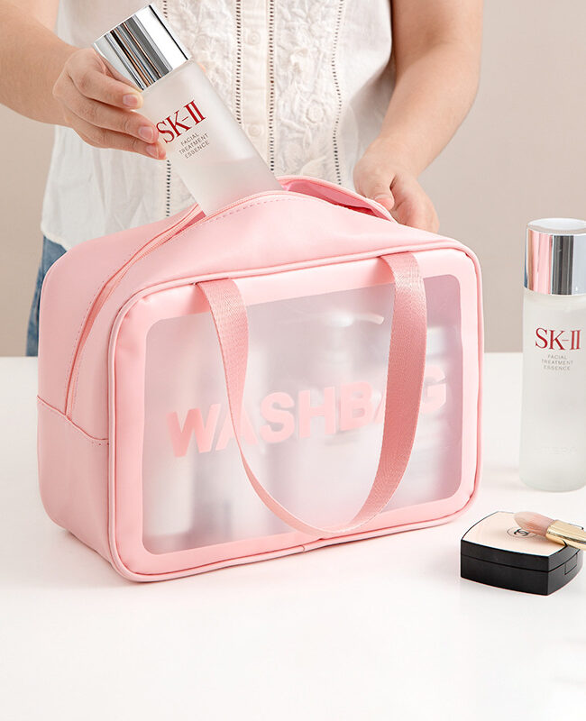 The Veronique Waterproof Transparent Pvc Toiletry Bag – La Rose Couture Handbags & Clutches